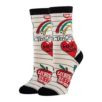 Women's Crew Socks -Heart Work