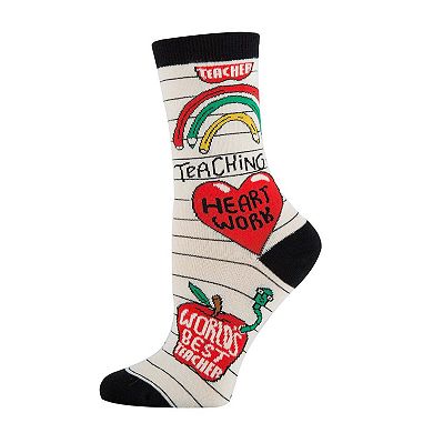 Women's Crew Socks -Heart Work
