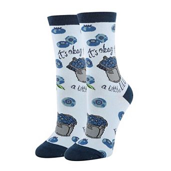Women's Crew Socks -A Little Blue