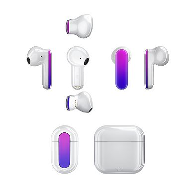 Neon Light TWS Wireless Earbuds, White