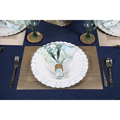 Dainty Home Napa Woven Vinyl Reversible Rectangular Placemat Set Of 4