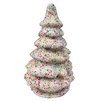 Pinnacle Peak Trading Ino Schaller Sugar bead Christmas Tree Paper Mache Candy Container 7.25 Inch