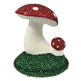 Pinnacle Peak Trading Ino Schaller Red Double Mushroom Toadstool Paper Mache Candy Container