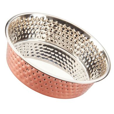 Spot Honeycomb Hammered Copper Dog Dish - 2qt