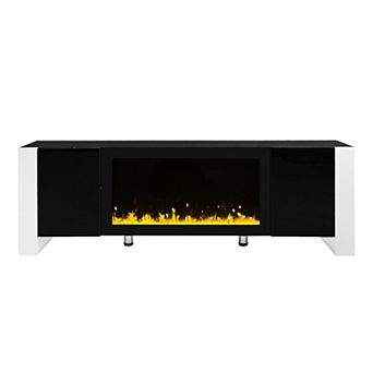 Merax Modern TV Stand with 34.2" Non-heating Electric Fireplace