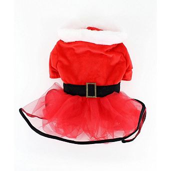 Midlee Mrs. Claus Santa Tutu Dog Dress