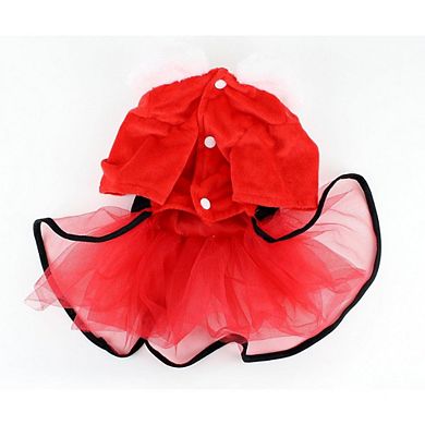 Midlee Mrs. Claus Santa Tutu Dog Dress