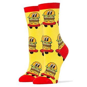 Women's Crew Socks -Burgers On Wheels