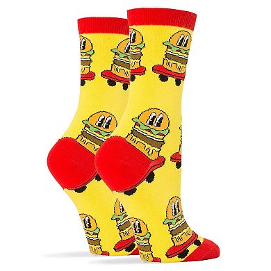 Women's Crew Socks -Burgers On Wheels