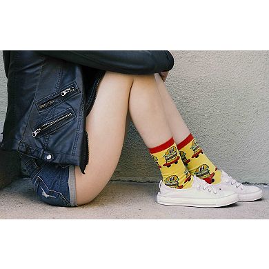 Women's Crew Socks -Burgers On Wheels