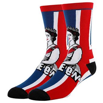 Men's Crew Socks -Queen E BLK