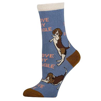 Women's Crew Socks -Beagle Time