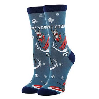 Women's Crew Socks -Ski Off