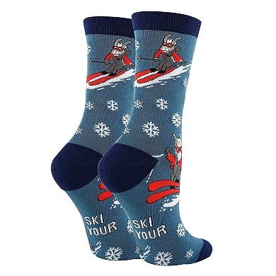 Women's Crew Socks -Ski Off