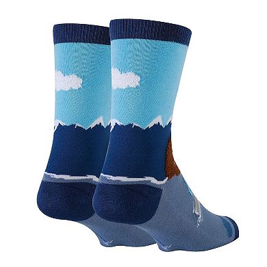 Men's Crew Socks -Let's Sail Bob Ross