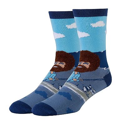 Men's Crew Socks -Let's Sail Bob Ross