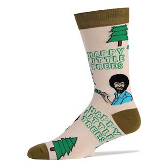 Men's Crew Socks -Always Happy Trees