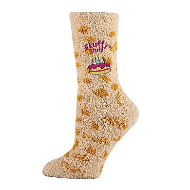 Women's Crew Socks -Fluffy Birthday