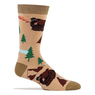 Men's Crew Socks -Brown Bear