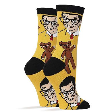 Women's Crew Socks -Mr Bean and Teddy Tan
