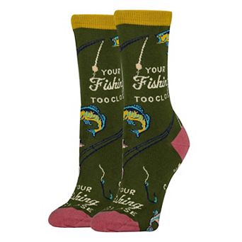 Women's Crew Socks -Gone Fishing