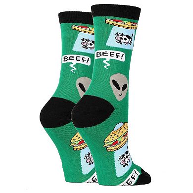 Women's Crew Socks -Beef Abduction