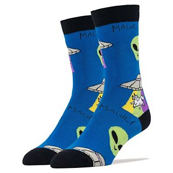 Men's Crew Socks -Unicorn Abduction