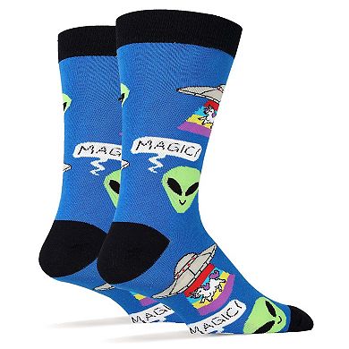 Men's Crew Socks -Unicorn Abduction