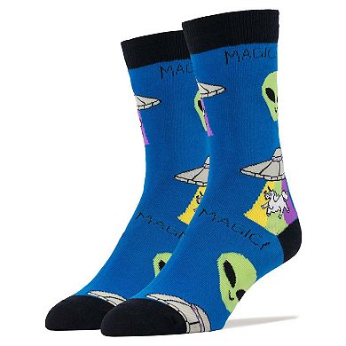 Men's Crew Socks -Unicorn Abduction