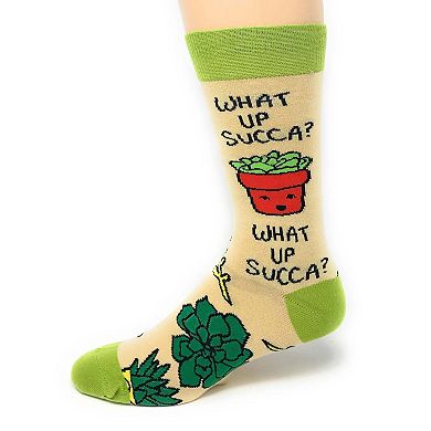 Men's Crew Socks -What Up Succa