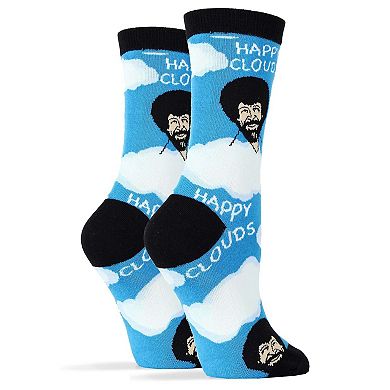 Women's Crew Socks -Happy Clouds