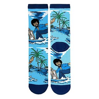 Men's Crew Socks -Bob Ross Waves