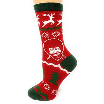 Women's Crew Socks -Merry Merry Bob
