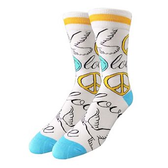 Women's Crew Socks -Peace & Love