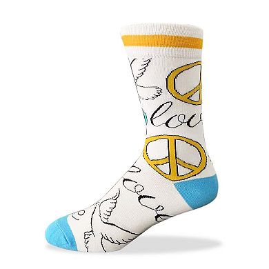 Women's Crew Socks -Peace & Love