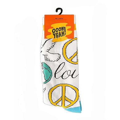 Women's Crew Socks -Peace & Love