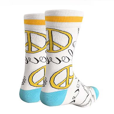 Women's Crew Socks -Peace & Love