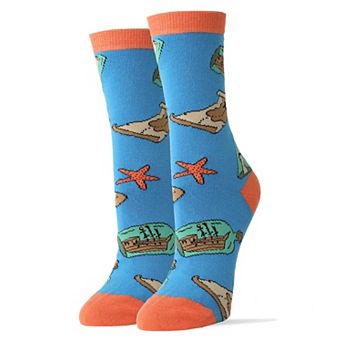 Women's Crew Socks -Message In A Bottle