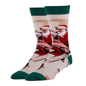 Men's Crew Socks -Santa's Map