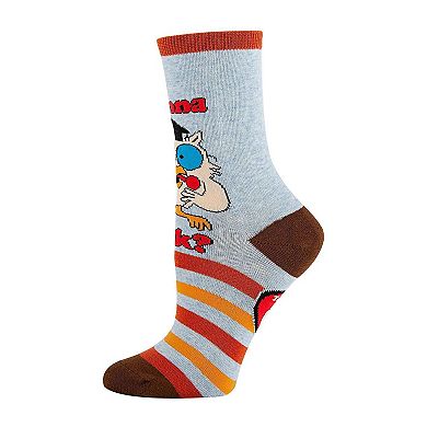 Women's Crew Socks -Wanna Lick