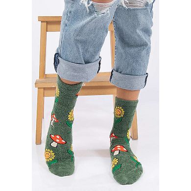 Women's Crew Socks -Mushroom Fields