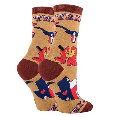 Women's Crew Socks -Texas Love