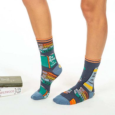 Women's Crew Socks -I'm Reading