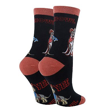 Women's Crew Socks -Yee Howl