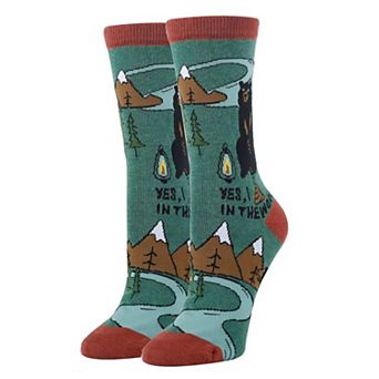 Women's Crew Socks -Bear Poop