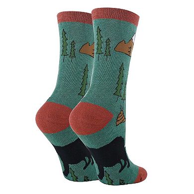 Women's Crew Socks -Bear Poop