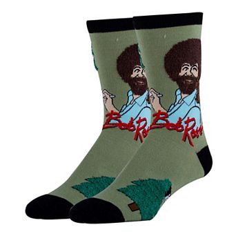 Men's Crew Socks -Painting Bob Ross