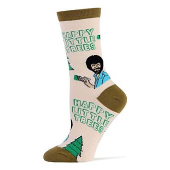 Women's Crew Socks -Always Happy Trees