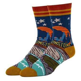Men's Crew Socks -Yellowstone