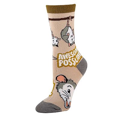 Women's Crew Socks -Anything Is Possumble